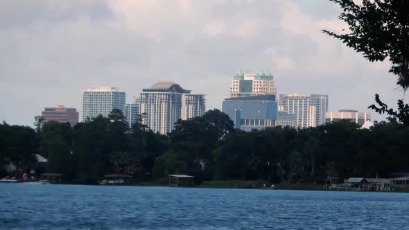 Clouds passing over the City of Orlando Florida