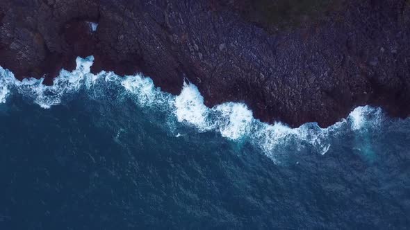 Waves In The Rock Cenital Drone In 4k 24fps