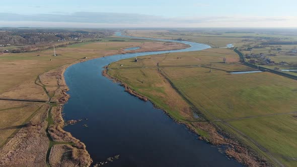 Warta River Gorzow Wielkopolski Poland Aerial