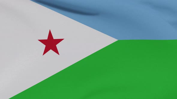 Flag Djibouti Patriotism National Freedom Seamless Loop