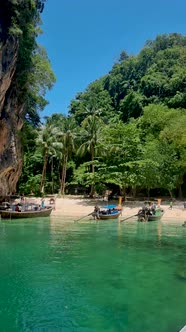 Luxury Longtail Boat in Krabi Thailand Koh Hong Island Trip at the Tropical Island 4 Island Trip in