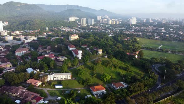 Aerial view USM campus in morning