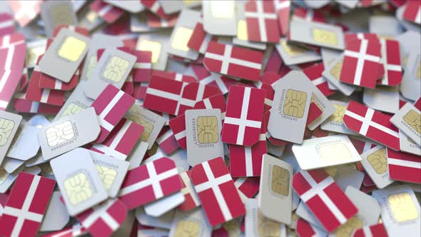 SIM Cards with Flag of Denmark alt