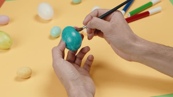 Hand Painting Eggs for Easter Holiday