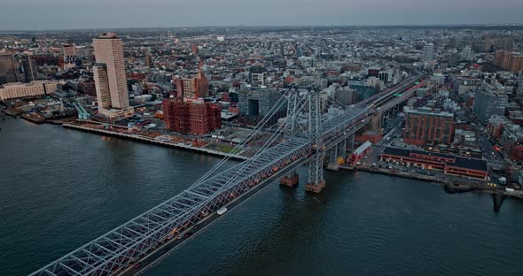 Williamsburg Bridge with Cloudscape and Cityscape in Background