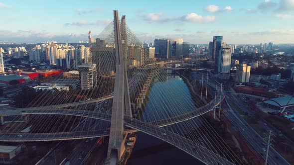 Cityscape of Sao Paulo Brazil. Stunning landscape of downtown district city.