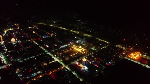 Aerial Night City