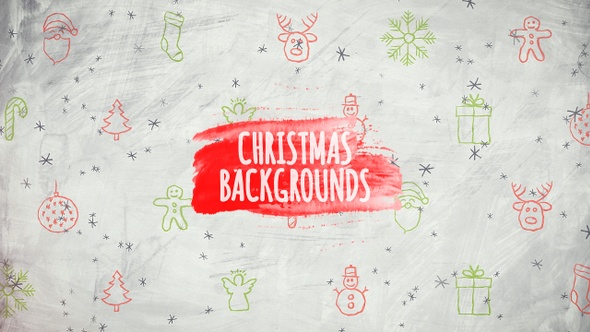 Christmas Backgrounds - Hand Drawn Icons alt
