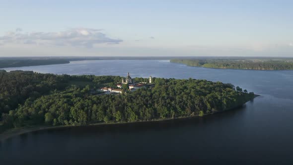 Pazaislis Monastery and Church near Kaunas Lake