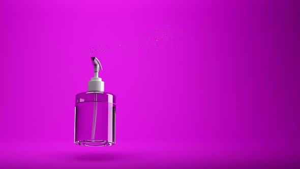 3D render spray disinfector against viruses and bacteria. alt