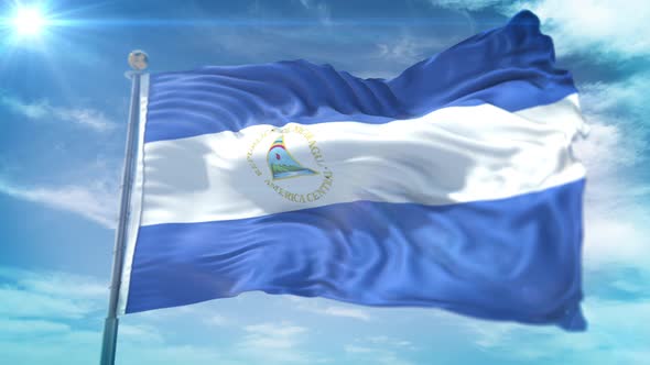 4K 3D Nicaragua Flag