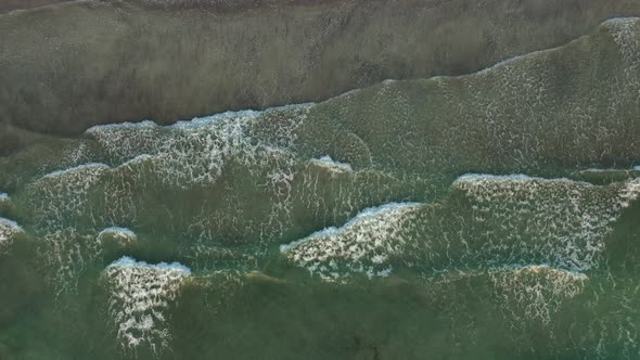 Abstract Wave Sea Beach on Top View.