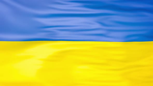 Realistic flag of Ukraine country. high quality Ukrainian flag animated background