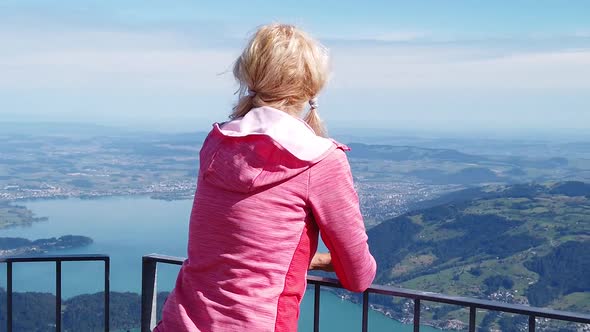 Tourist Woman at RigiKulm