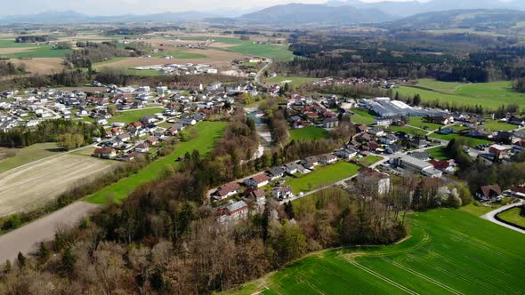 Drone Video of an Village in Upper Austria