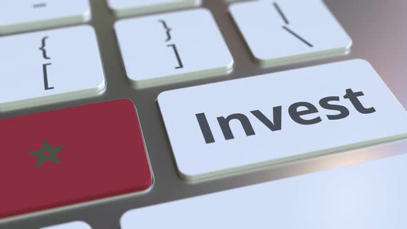 INVEST Text and Flag of Morocco on the Keyboard alt