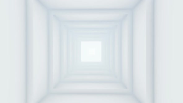 A Futuristic Blank White Corridor 2