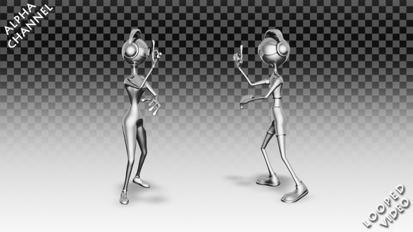 Silver Man and Woman - Dance Cheerful Pack