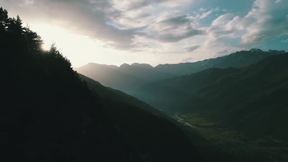 Twilight In The Mountains Aerial