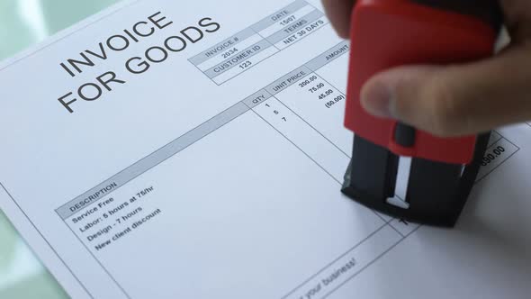 Invoice for Goods Debt