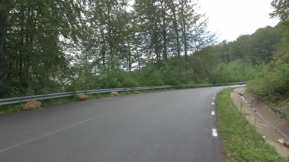 Competitor lying on the longboard