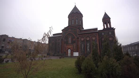 Famous Church in Gyumri, Armenia. ''Seven Sorrows' church in the center of Gyumri, Shirak province. 