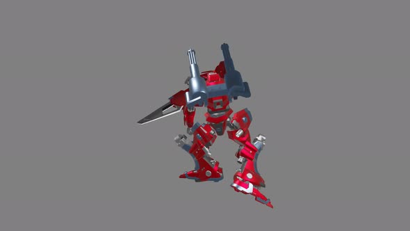 Mecha with style Standing Melee Attack 360 High