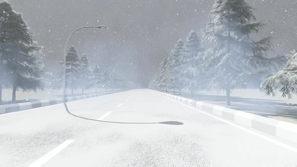 Incorrect Overtaking on Snowy Long Road