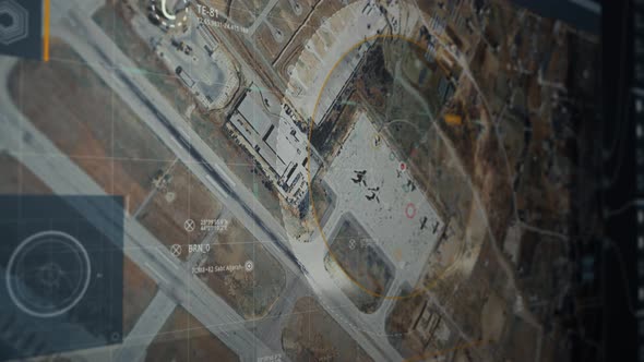 Satellite Surveillance Software Interface Tracking Modern Military Air Base alt