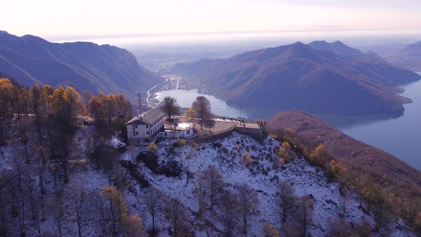 Sighignola Mountain and the Balcone D'Italia Overlooking Lake Lugano