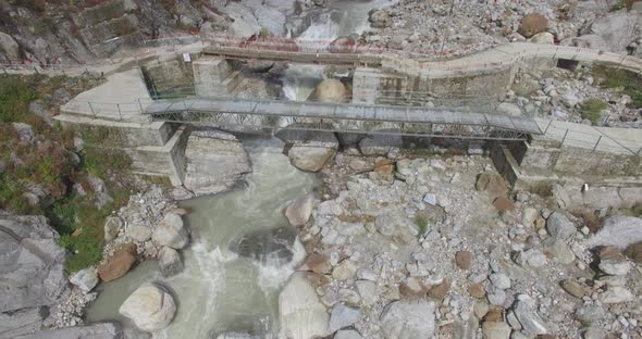 Bridge Construction Work in Lower Himalayan Hills