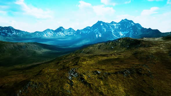 Panoramic View of Idyllic Mountain Scenery in the Alps