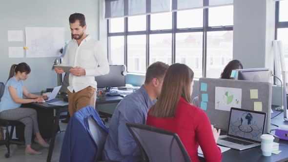 Business people working in modern office