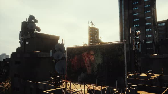 Roofs of Abandoned Ghost Town