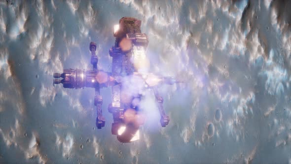 Space Ship Near the Mars Planet alt