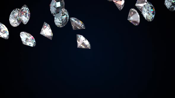 Falling Large Diamonds Computer Generated