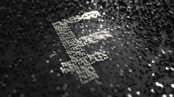 Swiss Franc Symbol Made of Silver Numbers