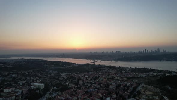 Istanbul Bosphorus Camlica Bosphorus Aerial View