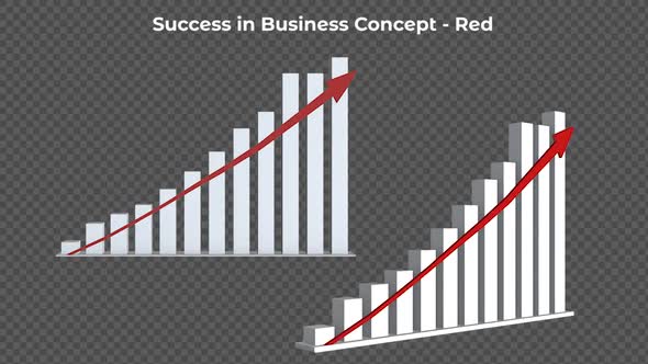 Success In Business Concept - Red