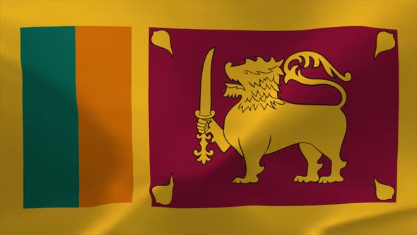 Sri Lanka Waving Flag Animation 4K Moving Wallpaper Background