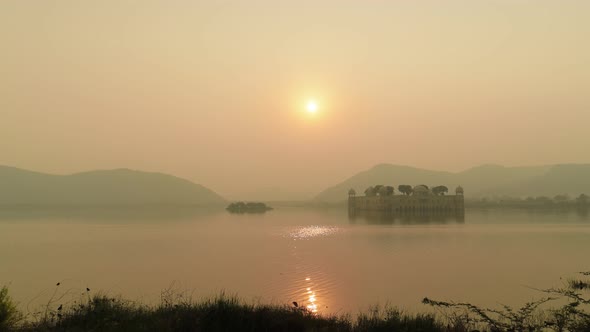 Jal Mahal Meaning Water Palace Is a Palace in the Middle of the Man Sagar Lake