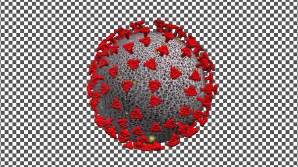 Corona Virus Alpha Channel 4K