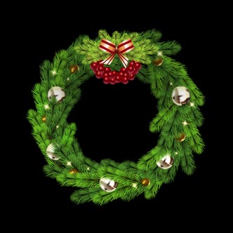 Christmas Wreath | Alpha Channel alt