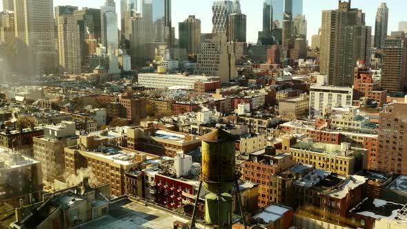 Manhattan New York City Skyscrapers Cityscape Buildings View Background alt