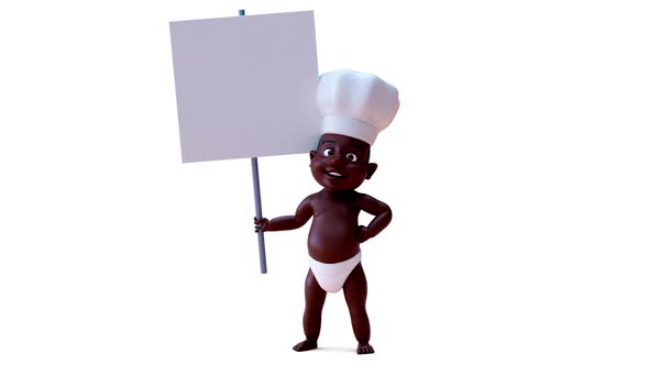 Fun 3D cartoon of a baby alt