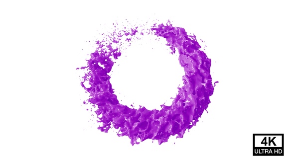 Purple Paint Circle Splash 4 K