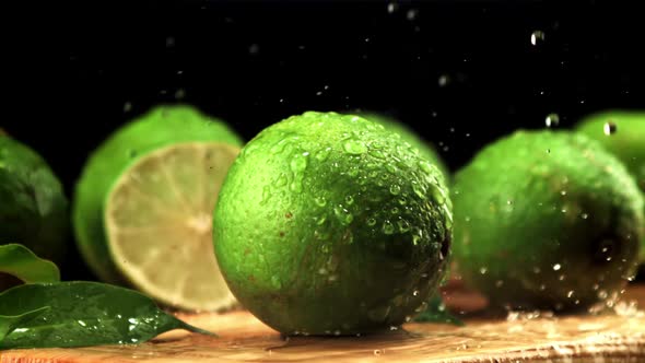 Drops of Water Fall on the Lime