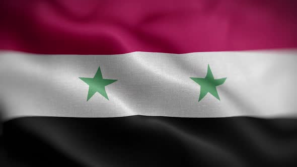 Syria Flag Textured Waving Front Background HD