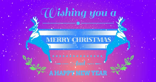 Illustration of christmas greeting and new year message 4k