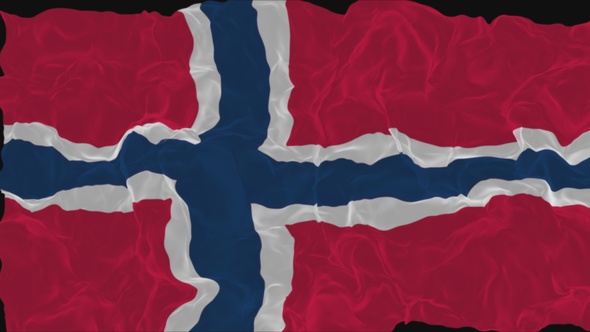 flag Svalbard and Jan Mayen turns into smoke. State weakening concept a crisis, alpha channel